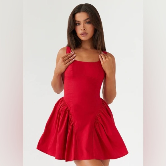 Peppermayo Dresses & Skirts - Peppermayo Exclusive - Sassy Soiree Corset Mini Dress - Red - Size 2